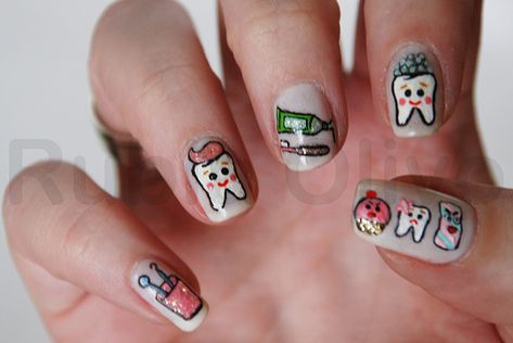 dentist! Tumblr Nail Art, Hygiene School, Kedokteran Gigi, Dental Hygiene School, Dental Fun, Dental Life, Dental Bridge, Dental Art, Dental Humor