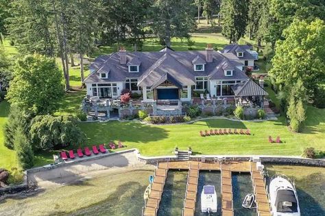 Lake house on lake George, New York Lake House Summer, Candlewood Lake, Lake House Rentals, Lake George New York, Modern Mountain House, Lake Houses, Fire Pit Seating, Lake Travis, Big Lake