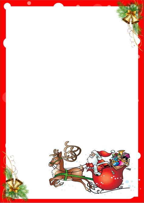 Santa Claus Letter, Gnome Pictures, Christmas Border, Christmas Frames, Note Paper, Christmas Background, Hobbies And Crafts, Santa Claus, Borders