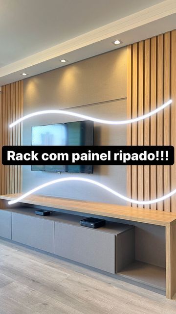 Marcenaria Ferreira on Instagram: "Rack com painel ripado executado em 100% MDF. Pensou em Móveis Planejados Marcenaria Ferreira. Solicite seu orçamento: E-Mail 📧: marcenariaferreira@terra.com.br End: Avenida Amélia Latorre 790. Jundiaí - SP. Telefone 📞 : (011) 4582-5686 #marcenariaferreira #cozinhasplanejadas #moveisplanejados #marcenariasobemedida #cozinha #banheiro #marcenaria #marcenariasobmedida #jundiai #itupeva #louveira #vinhedo #varzeapaulista #valinhos" Room Planning, Home Design Decor, E Mail, House Design, Tv, On Instagram, Home Decor, Design, Home Décor