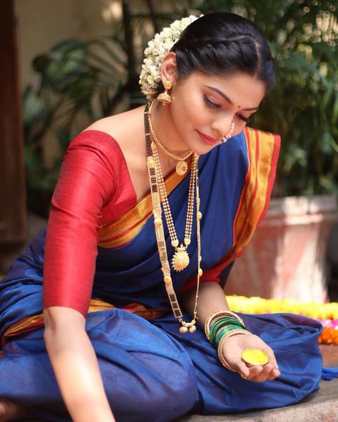 Pooja Sawant Photoshoot, Pooja Sawant In Saree, Pooja Sawant, Saree Outfit, Maharashtrian Wedding, Marathi Bride, Kashta Saree, Nauvari Saree, Marathi Actress