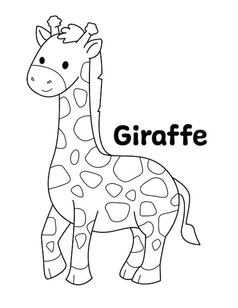 Zoo Animal Giraffe Coloring Page Giraffe Coloring Pages Free Printable, Giraffe Printable, Coloring Pages Activities, Pikachu Coloring, Glow Worms, Sketch Nature, Zoo Coloring Pages, Zoo Animal Coloring Pages, Giraffe Coloring Pages