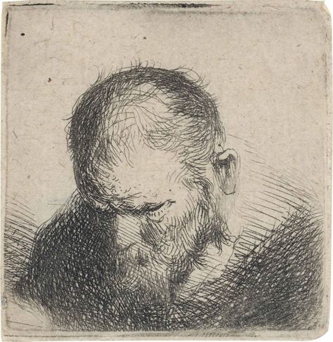 Rembrandt Etchings, Rembrandt Drawings, Rembrandt Self Portrait, Rembrandt Paintings, Rembrandt Van Rijn, Etching Prints, Master Drawing, Morgan Library, Bearded Man