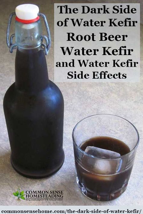 Root beer water kefir is a fun version of homemade water kefir "soda pop", but it is possible to get too much of a good thing, with negative side effects. Kefir Flavors, Kefir Pancakes, Kefir Soda, Kefir Water, Autogenic Training, Kefir Benefits, Water Kefir Grains, Fermented Drinks, Kombucha Recipe