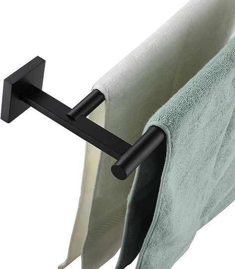 Amazon.com: KOKOSIRI Towel Rails Bathroom Hardware Towel Bars Matte Black 24 Inch Bath Towel Holder for Cabinet Kitchen Wall Stainless Steel B5005BK-L24 : Tools & Home Improvement Towel Bar Bathroom, Bath Towel Holder, Double Bath, Double Towel Bar, Towel Shelf, Towel Holder Bathroom, Hand Towel Holder, Black Towels, Bath Cabinets