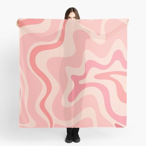 Print Scarf Design, Retro Contemporary, Wallpaper Background Design, Scarf Ideas, Liquid Swirl, Fashion Forecasting, Pink Scarf, Pink Scarves, Scarf Design