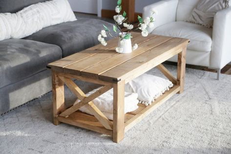 Rustic Farmhouse Coffee Table X Legs #ColorBench #HallwayBench #KitchenBench #FarmhouseBench #RusticBench #RoomBench #OutdoorBench #EntrywayBench #OutsideBench #XLegBench Bookshelf Doorway, Inset Bookshelf, Window Birdfeeder, Refurnishing Furniture, Artisan Woodworking, Bin Cupboard, Playhouse Loft, Headboard Plan, Puppet Stage