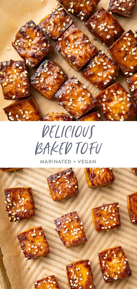 Vegan Tofu Marinade Recipes, East Tofu Recipe, Teriyaki Tofu Marinade Recipe, Tofu Recipes Without Cornstarch, Gluten Free Dairy Free Tofu Recipes, Marinated Baked Tofu, Simple Tofu Marinade, Best Tofu Marinade, Make Ahead Tofu Recipes