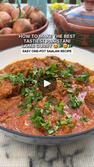 128K views · 7.3K reactions | HOW TO MAKE THE BEST TASTIEST PAKISTANI LAMB CURRY SAALAN RECIPE 😍🇵🇰😍🇵🇰!!

I absolutely love a simple Pakistani Lamb Curry. Every household has their own Mutton Saalan recipe, which everyone believes is the best so today I am sharing mine (which is actually the best 🤪!).

After making this once you will be absolutely addicted.

Let’s get onto the recipe.

INGREDIENTS:
- ⅓ cup oil (or ghee) [¼ cup works]
- 1 onion (finely diced)
- 2 tbsp ginger garlic paste
- 2 green chillies (crushed)

- 1 kg lamb or mutton (cut into curry pieces)
- 1 cup crushed tomatoes (or passata)
- 1 cup yogurt
- 1 cup water

- 1½ tsp Kashmiri chilli powder (or 1 tsp paprika + ½ tsp chilli powder)
- 1 tsp cumin powder
- 1 tsp coriander powder
- 1 tsp black pepper powder
- ½ tsp tur Food Biryani, Recipes Pakistani, Kashmiri Chilli, Ginger Garlic Paste, Halal Food, Lamb Curry, Curry Dishes, Halal Recipes, Pepper Powder