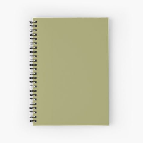 Green Notebook Aesthetic, Green School Supplies, Plain Solid Color Background, School Notebooks Aesthetic, Green Journal, Diy Notebook Cover, School Diary, Green Notebook, Safari Green