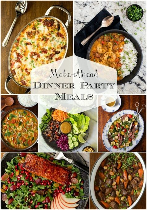 Whether you're entertaining family or friends, we've got you covered with delicious, make-ahead, dinner party meals! #makeaheaddinnerparty #easyentertaining via @cafesucrefarine Dinners For Entertaining Friends, Dinner Party For 10 Menu Ideas, Dinner Recipes For Entertaining Friends, Easy Dinners To Impress Guests, Make Ahead Entertaining Meals, Best Hosting Meals, Fancy Make Ahead Dinners, Dinner For Entertaining Friends, Easy Dinner For Party