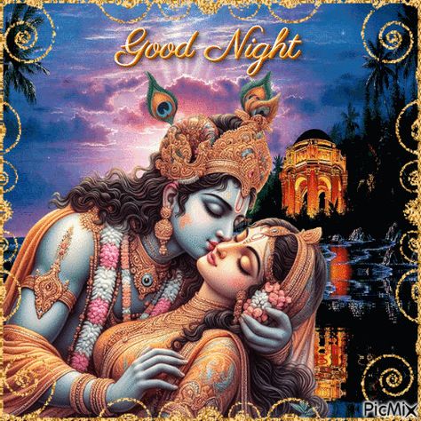 Good Night Radha Krishna Radha Krishna Good Night, Gods Hindu, God Hindu, Krishna Hindu, Night Greetings, Krishna Wallpapers, Hindu Goddess, Good Night Greetings, Lord Krishna Wallpapers