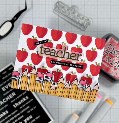 To an A+ Teacher — Ralph Tyndall Designs Halloween Diorama, Supply List, New School Year, Hero Arts, Card Reading, Homemade Cards, You And I, Shop My, Craft Supplies