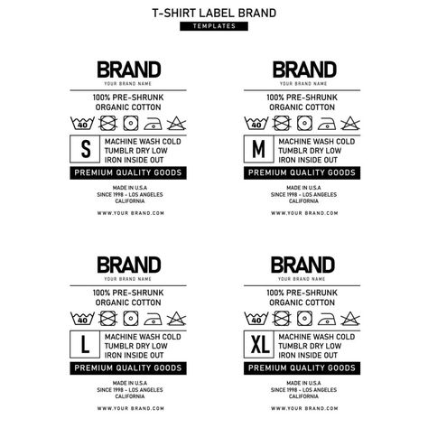 Clothing Label Tag, T Shirt Label, Label Tag, Tag Template, Free Sign, Clothing Labels, Printing Labels, Design Branding, Brand You