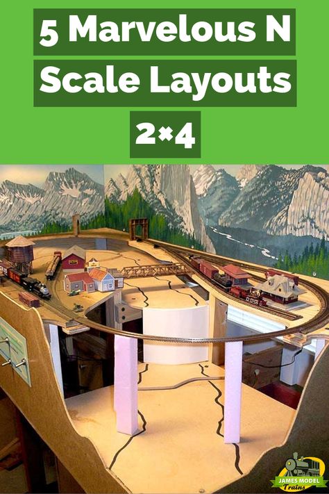 It's amazing how much you could fit in N scale layouts 2x4. If you have the patience and dexterity, you could come up with truly amazing creations. Model Railway Layouts, N Scale Model Train Layouts, N Scale Coffee Table Layout, Kato Unitrack, Train Table Layout, Toy Train Layouts, Christmas Train Set, N Scale Train Layout, N Gauge Model Railway