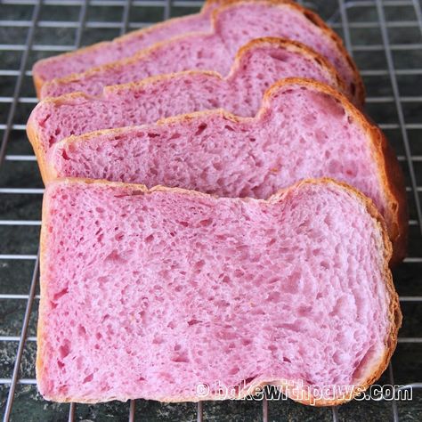 Ube Sourdough Bread, Purple Sweet Potato Bread Recipe, Ube Sweet Potato, Japanese Purple Sweet Potato, Soft Sourdough Bread, Okinawa Purple Sweet Potato, Okinawa Japan Food Purple Sweet Potatoes, Carrot Bread, Japanese Bread