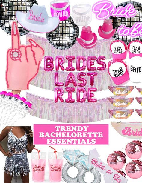 Brides Last Ride, Trendy Bachelorette, Bachelorette Party Essentials, Trendy Bachelorette Party, Hens Party Themes, 30 Balloons, Cowgirl Bachelorette Parties, Disco Party Decorations, Adult Party Themes