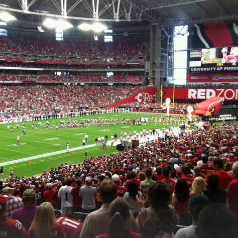 Arizona Cardinals NFL Game! Arizona Cardinals Stadium, Rebecca Jenshak, Cardinals Game, Cardinals Nfl, Vision Board Images, Usa Cities, Nfl Games, Nfl Arizona Cardinals, Arizona Cardinals