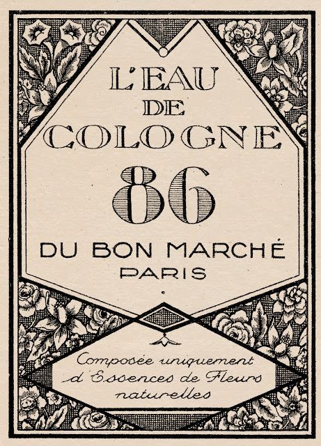 Chocolate Rabbit Graphics: A vintage French perfume label, free to download for personal use.  #free #illustration #french #perfume #label #clipart #antique #vintage #illustration #ephemera #graphics #image #paris French Perfume Labels, Perfume Label, Chocolate Rabbit, French Perfume, Typographic Design, Fall Ideas, Printable Labels, Vintage Perfume, Vintage Labels