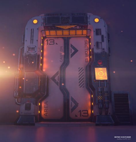 https://www.artstation.com/artwork/2X23K Scifi Door, Futuristic Door, Spaceship Door, Sci Fi Computer, Sci Fi Laboratory, Sci Fi Floor, Marmoset Toolbag, Spaceship Illustration, Paul Richards