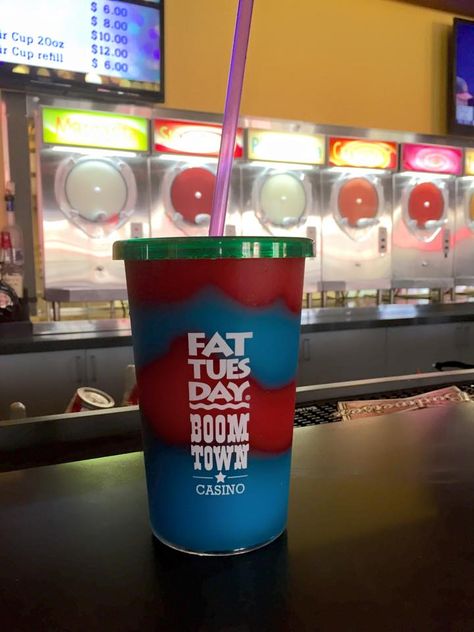 Have you tried a Superman from Fat Tuesday's? It's a combo of strawberry and eye candy! #FatTuesdayBoomtown #BiloxiMS #Biloxi #Mississippi #FatTuesday Fat Tuesday Drinks, Daiquiri Bar, Biloxi Mississippi, Bar Designs, Vegas Trip, Las Vegas Trip, Fat Tuesday, Daiquiri, Have You Tried