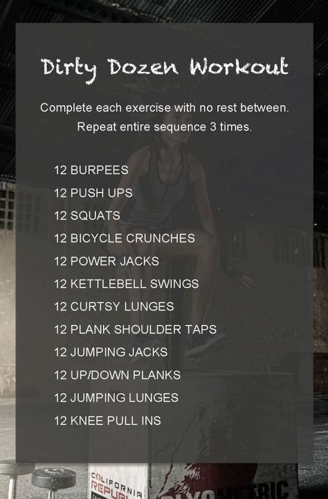 Workouts Hiit, Crossfit Workouts At Home, Workout Fat Burning, Hiit Workout Routine, Wod Workout, Dirty Dozen, Interval Workout, Workout Cardio, Tabata Workouts