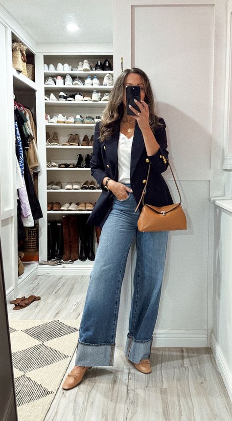 Cuffed Wide Leg Jeans Styled Six Ways Wide Leg Jeans Ankle Boots, Mid Rise Wide Leg Jeans Outfit, How To Style Cuffed Jeans, Styling Wide Leg Jeans Casual, Wide Cuff Jeans Outfit, Cuffed Wide Leg Jeans Outfit, Cuff Jeans Outfit, Wide Leg Cuffed Jeans Outfit, Cuffed Jeans Outfit 2024