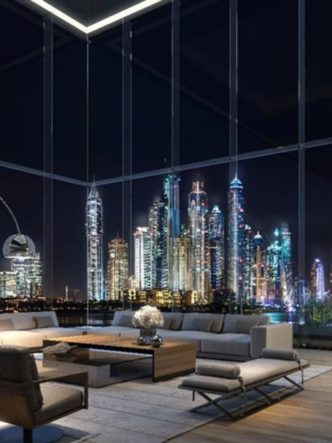 AED73 million penthouse sold becomes Dubai's most expensive - Esquire Middle East Penthouse New York, Penthouse Aesthetic, Nyc Penthouse, New York Penthouse, Apartment View, Luxury Penthouse, Penthouse Apartment, Mansion Interior, Luxury Homes Dream Houses