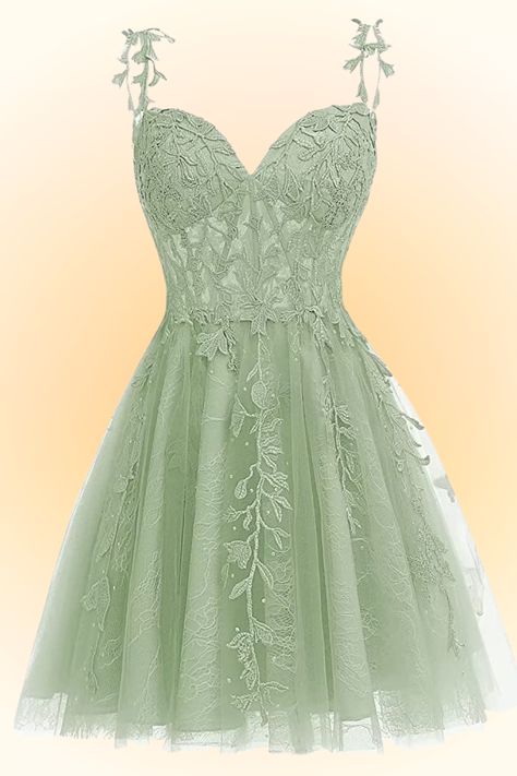 Semi Formal Dresses For Teens Promgirl, Middle School Damce Dresses, Prom Dress Green Short, 8th Grade Formal Dresses For Teens Fancy, Light Green Dama Dresses For Quince, Grad Dress Inspo Short, Sage Green Grad Dresses Grade 8, Grade Nine Grad Dresses, Light Green Dama Dresses