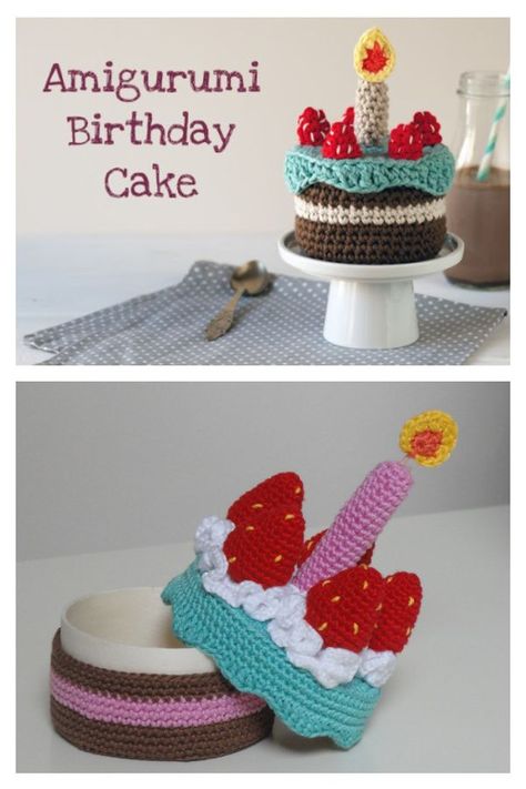 Amigurumi Birthday Cake Free Crochet Patterns Birthday Cake Crochet Pattern, Birthday Cake Amigurumi, Birthday Cake Crochet Pattern Free, Crochet Birthday Cake Pattern Free, Crochet Cake Birthday, Crochet Cake Free Pattern, Birthday Cake Crochet, Crochet Birthday Cake, Amigurumi Birthday