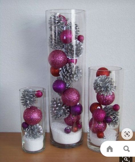 Christmas Centerpieces Cheap, Diy Christmas Decor Ideas, Pretty Christmas Decorations, Christmas Vases, Christmas Candle Decorations, Diy Xmas Gifts, Beautiful Christmas Decorations, Christmas Centerpieces Diy, Easy Christmas Decorations