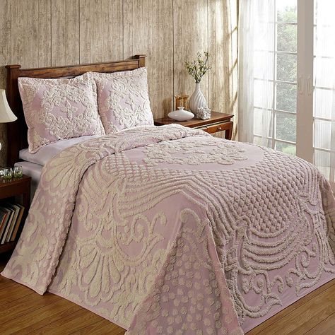 Better Trends Florence Chenille Bedspread Pink Bedspread, Medallion Bedding, Twin Bedspreads, Queen Bedspread, Bedroom Interiors, Chenille Bedspread, Material Bed, Linen Bedroom, Bedspread Set