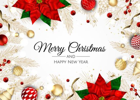 Merry christmas and happy new year. xmas... | Premium Vector #Freepik #vector Merry Christmas And A Happy New Year, Merry Christmas And Happy New Year Card, Christmas Banner Design, Merry Christmas Phrases, Christmas And New Year Card, Happy Christmas Card, Happy Holidays Card, Merry Christmas Design, Gift Labels Christmas