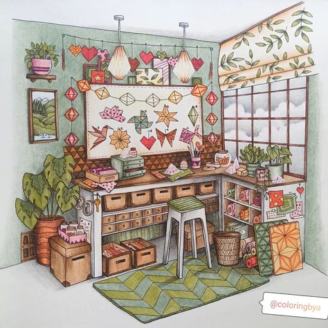 Rooms of Wonder • Instagram Rooms Of Wonder, Johanna Basford Books, Joanna Basford Coloring, Enchanted Forest Coloring, Joanna Basford, Johanna Basford Coloring Book, Adult Colouring Pages, Coloring Inspiration, Colored Pencil Techniques