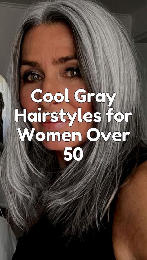 #hairstyle #instaphoto #goodvibes #photooftheday #instagood #fitnessgirl #fit #body #brunettegirl #photo#gray hair #cool hairs Medium Length Haircuts For Gray Hair, Over 50 Grey Hairstyles For Women, Longer Grey Hairstyles, Short Greying Hairstyles, Medium Length Hairstyles For Women Over 55, Long Gray Hairstyles For Women Over 50, Medium Length Grey Hair Styles, Medium Length Haircut Grey Hair, Gray Hair Ideas Over 50