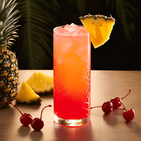 Island Breeze Cocktail Recipe - The Island Breeze is a delightful mix of sweet and tangy flavors. The pineapple juice adds a tropical sweetness, while the cranberry juice brings a tart edge. The vodka provides a subtle kick, making this cocktail a refreshing, well-balanced drink. Light Cocktails, Creamy Cocktails, Melon Liqueur, Italian Cocktails, Island Breeze, Ice Pick, Fresh Fruit Salad, Fruity Cocktails, Lime Soda