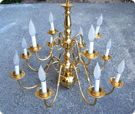 Brass Chandelier Makeover, Chandelier Makeover, Old Chandelier, Habitat For Humanity Restore, Paint Brass, Outdoor Chandelier, Diy Chandelier, Habitat For Humanity, Gold Chandelier