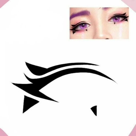 Makeup Stencils Templates, Eyeliner Drawings, Anime Eyeliner, Eyeliner Designs, Anime Eye Makeup, Eyeliner Ideas, Punk Makeup, Makeup Drawing, Cute Eye Makeup