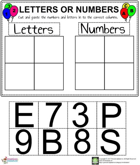 Worksheets – Preschoolplanet Free Printable Preschool Worksheets, Preschool Portfolio, Math Worksheets For Kids, Number Recognition Worksheets, Letter Sorting, Worksheet Kindergarten, Letter Recognition Worksheets, Number Worksheet, Letter Sort