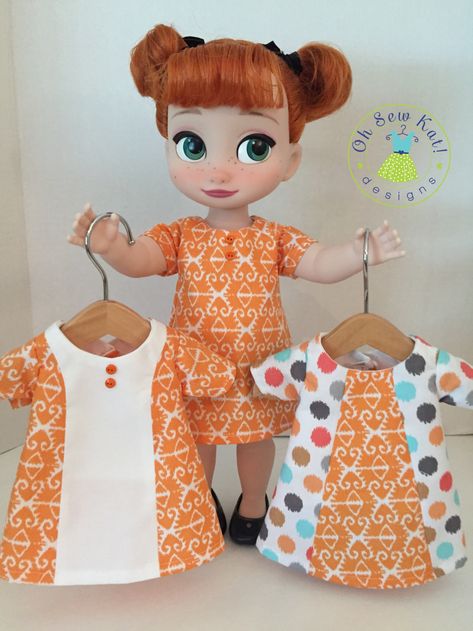 Sunshine Dress easy sewing pattern for beginners by Oh Sew Kat for animators dolls. #dollclothes #sewingpatterns Disney Toddler Dolls, Disney Princess Toddler Dolls, Disney Animators Collection Dolls, Sew Doll, Sunshine Dress, Repainted Dolls, Dad Style, Dolly Doll, Disney Animator Doll