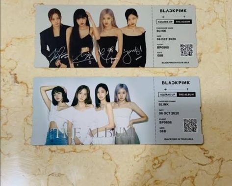 Blackpink Ticket Concert, Blackpink Ticket, Blackpink Ticket Sticker, Concert Freebies, Pink Tickets, Blackpink Merch, Finger Henna Designs, Blackpink Square Up, Finger Henna