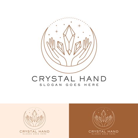 Download this Premium Vector about Premium Crystal Hand Moon Feminine Logo Design and discover more Professional Graphic Resources on Freepik. #freepik #vector #beauty #moon #Crystal #Crystalhand #feminine Healing Logo, Bottle Aesthetic, Bowl Logo, Feminine Logo Design, Boho Logo, Logo Design Feminine, Crystal Logo, Healing Hands, Feminine Logo