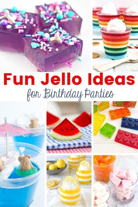 20+ Amazing Jello Ideas for Birthday Parties, These Jello Ideas for Birthday Parties are so simple and fun to make! There is nothing like a dessert or snack with jello taken up a notch, and these fun party recipes will give you tons of ideas on how to make regular jello, amazing and delicious. Jello Serving Ideas, Jello Topping Ideas, Creative Jello Ideas, Jello Snack Ideas, Jello Party Desserts, Jello Rolls Recipes, Jello Appetizers, Jello Birthday Cake, Cool Jello Ideas