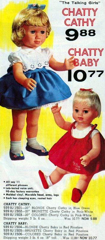 chattycathy_667 Chatty Cathy Doll, Chatty Cathy, Actrices Hollywood, Tough Day, Vintage Memory, Old Ads, Old Dolls, Photo Vintage, Tea Parties