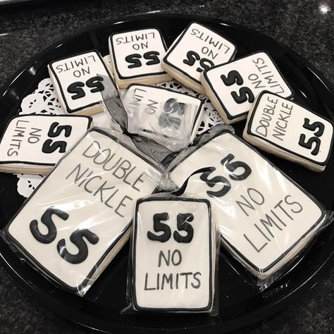 @cookiecreations on Instagram: “55th Birthday theme! #nolimits #55 #fiftyfive #doublenickle #birthday  #cookiecreationsbylori #cookie #cookiecreations…” 55 Themed Birthday Party, 55 Birthday Cookies, 55 Year Old Birthday Party Ideas, 55 Birthday Party Ideas For Women Theme, 55 Years Old Birthday Ideas, 55 Birthday Ideas, 55 Birthday Ideas For Men, 55th Birthday Party Ideas For Men, 55th Birthday Ideas For Women