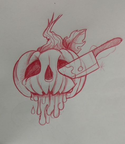 #halloween #pumpkin #tattooidea #tattoodesign #cute #art #scary #smalltattoo #drawing #red Pumpkin Drawing Scary, Scary Pumpkin Drawing, Ink October, Art Scary, Candy Drawing, Pumpkin Tattoo, Pumpkin Drawing, Scary Pumpkin, I'm Bored