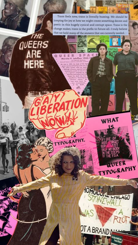 queer liberation is so important to me #queer #queerhistory #gay #trans Queer Zine Design, Queer Liberation Poster, Queer Latinx Art, Queer Liberation Art, Queer Protest Art, Queer Joy Art, Queer Joy Aesthetic, Queer Imagery, Queer Propaganda