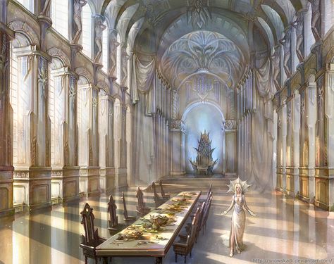 Epic Paintings, Albrecht Durer, Digital Paintings, Dining Hall, Fantasy City, Fantasy Castle, Fantasy Setting, Fantasy Places, Fantasy Art Landscapes