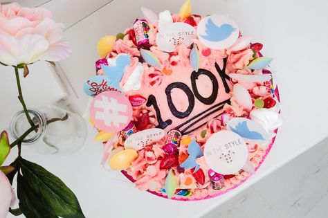 @inthestyleUK : YAY! We've reached 100K and we're celebrating with @HomeSweetHomeNQ cake!  https://t.co/fe96HVYUc8 100k Aesthetic, 100k Celebration, 100k Followers, Celebration Cake, Celebration Cakes, Vision Board, Birthday Cake, On Twitter, Cake