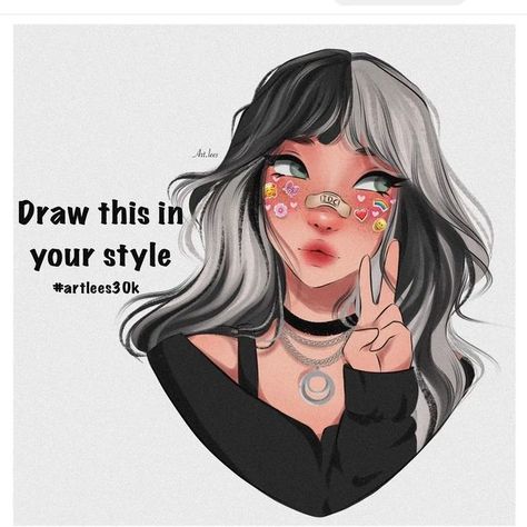 Pretty Sketches, Portrait Procreate, Doodle Challenge, 30 Day Art Challenge, Art Style Challenge, Design Makeup, Creative Drawing Prompts, Drawing Portrait, Makeup Model